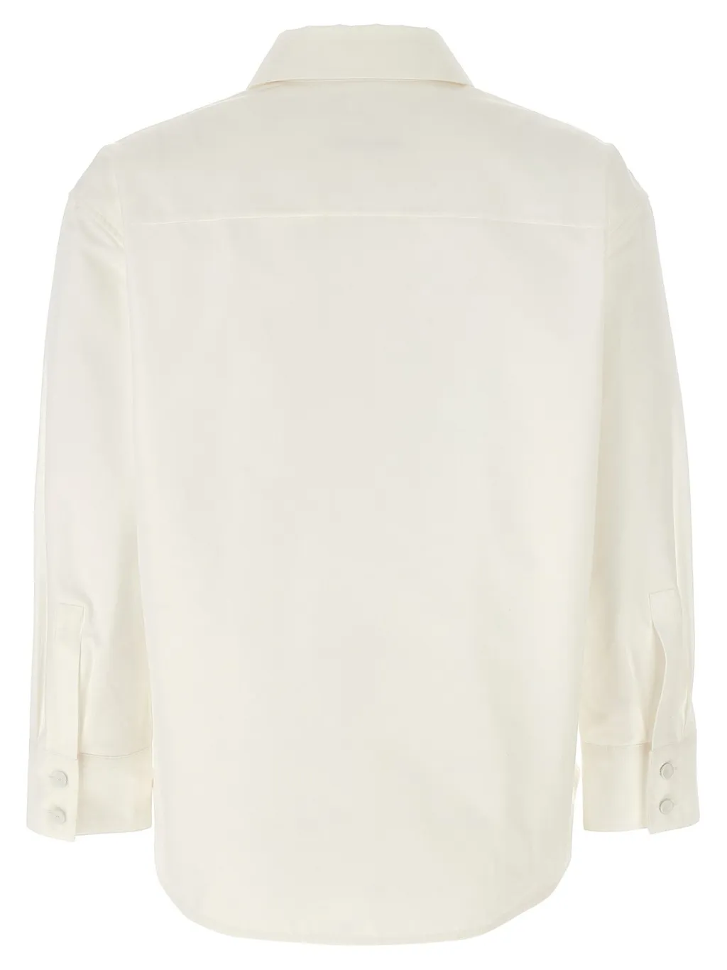 Jil Sander Three-Quarter Sleeved Cropped Poplin Shirt