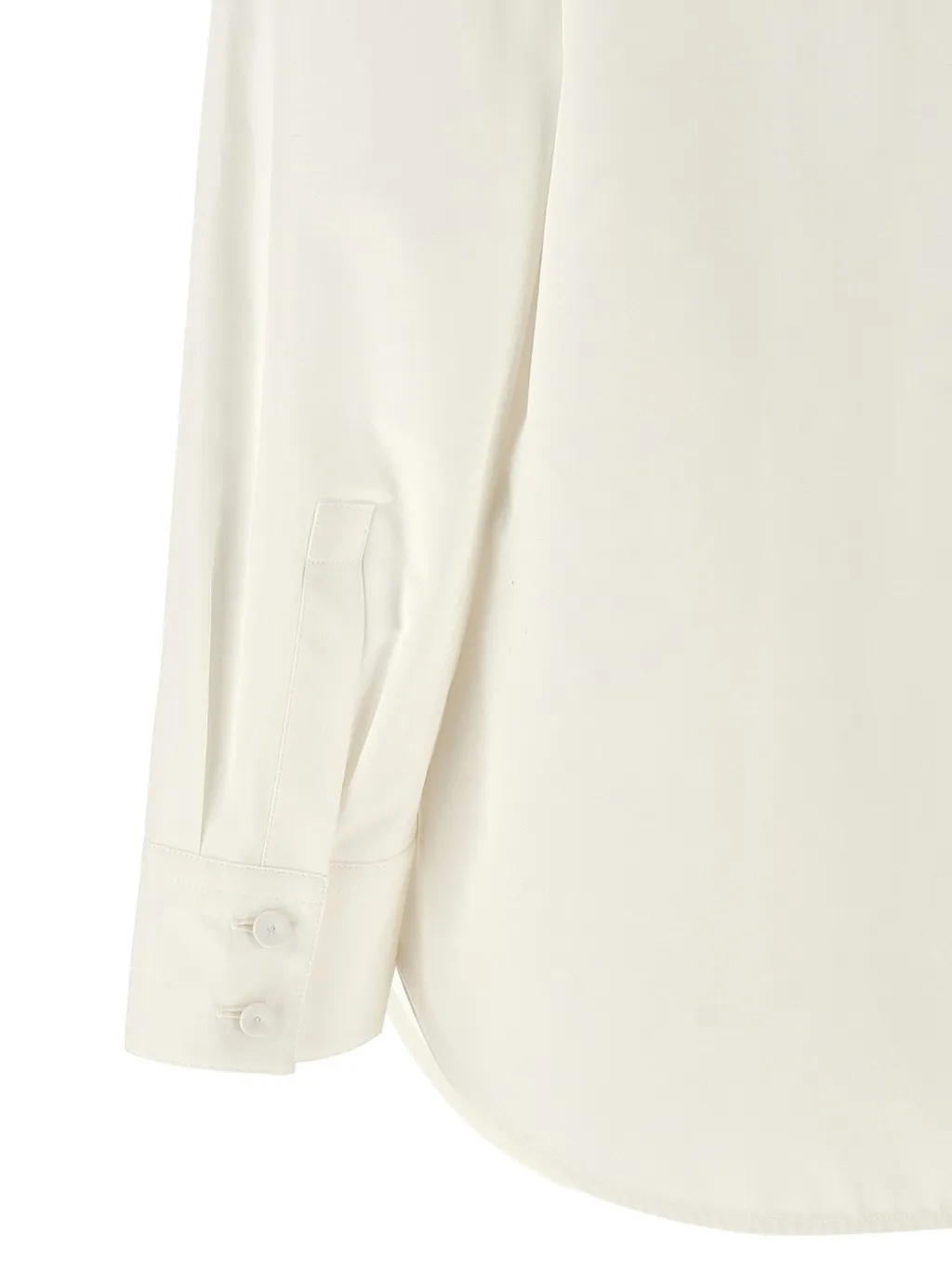 Jil Sander Three-Quarter Sleeved Cropped Poplin Shirt