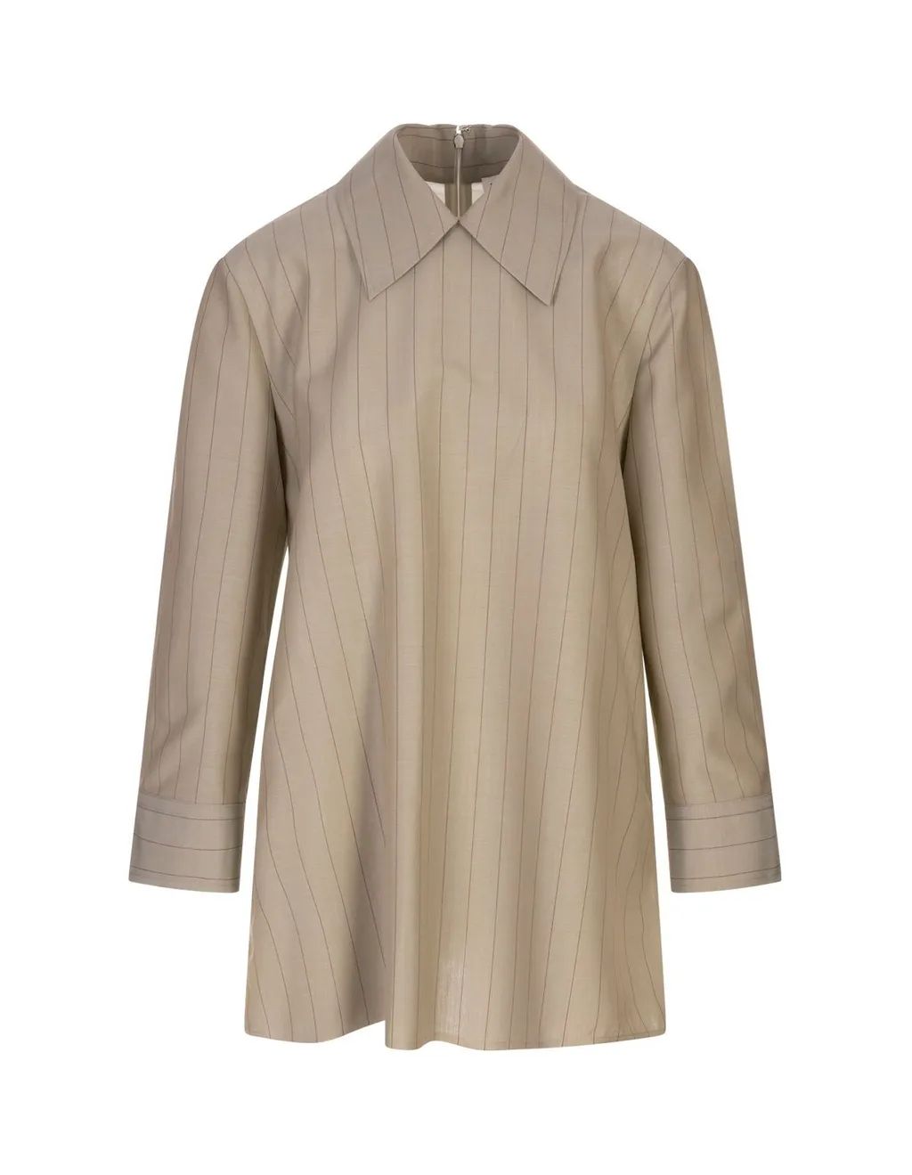 Jil Sander Pinstriped Straight Hem Shirt