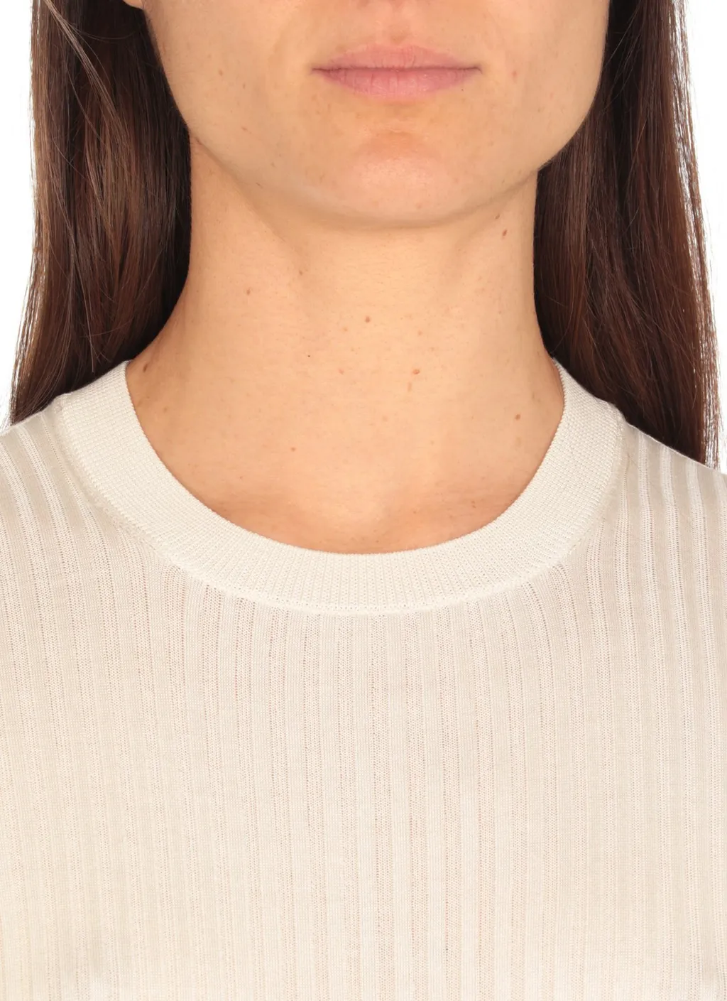 Jil Sander Short-Sleeved Ribbed-Knit Top