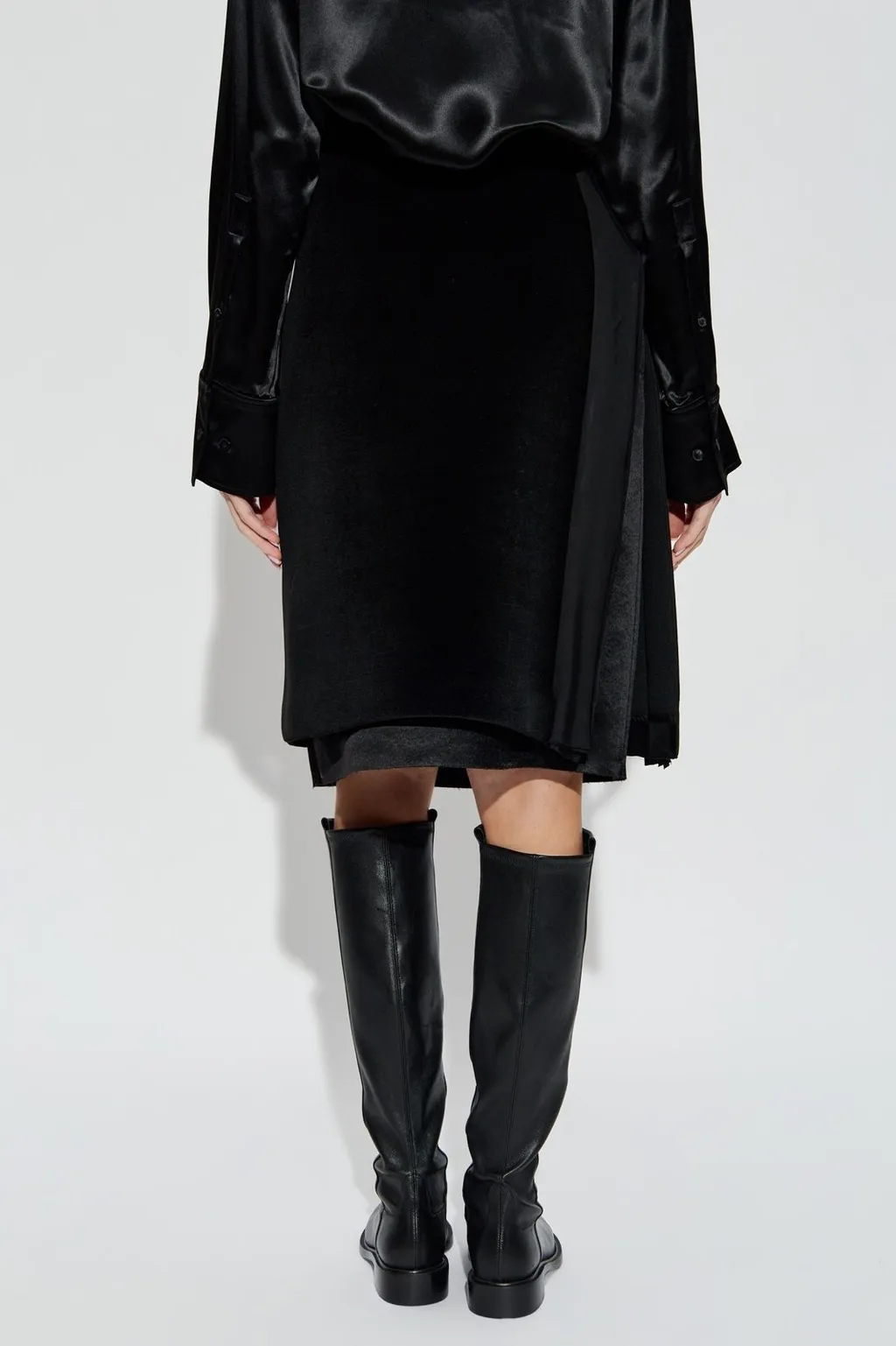 Jil Sander Raw Hem Velvet Skirt