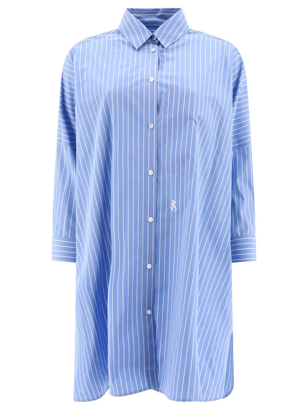 Jil Sander Sunday Long Striped Poplin Shirt