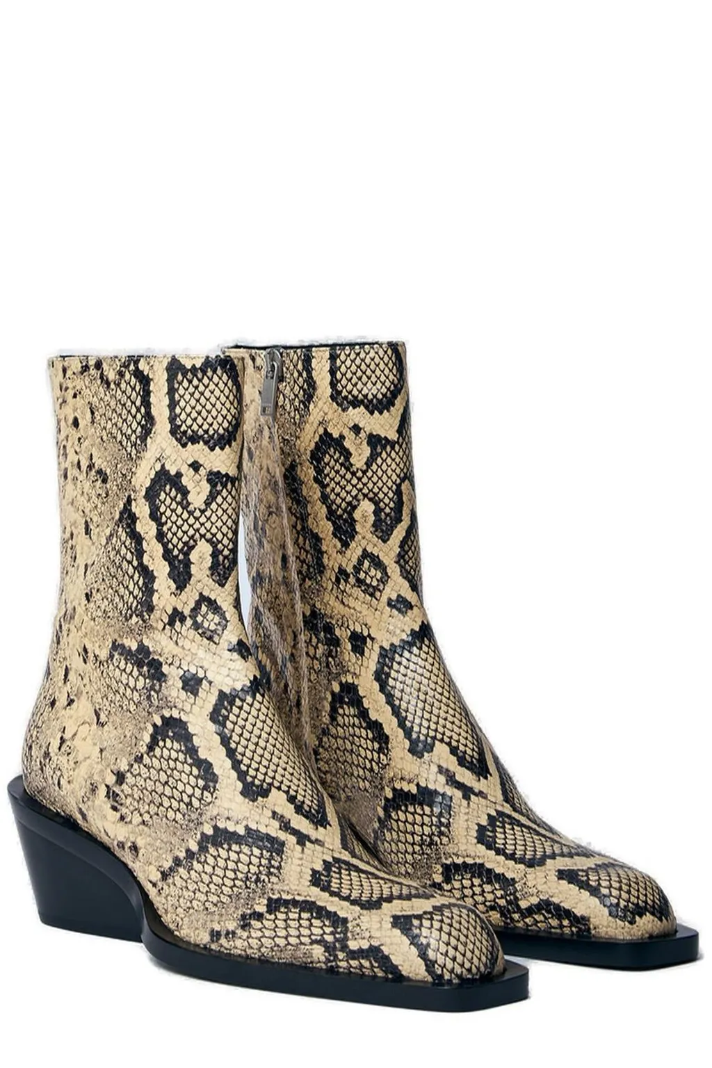 Jil Sander Embossed Ankle Boots
