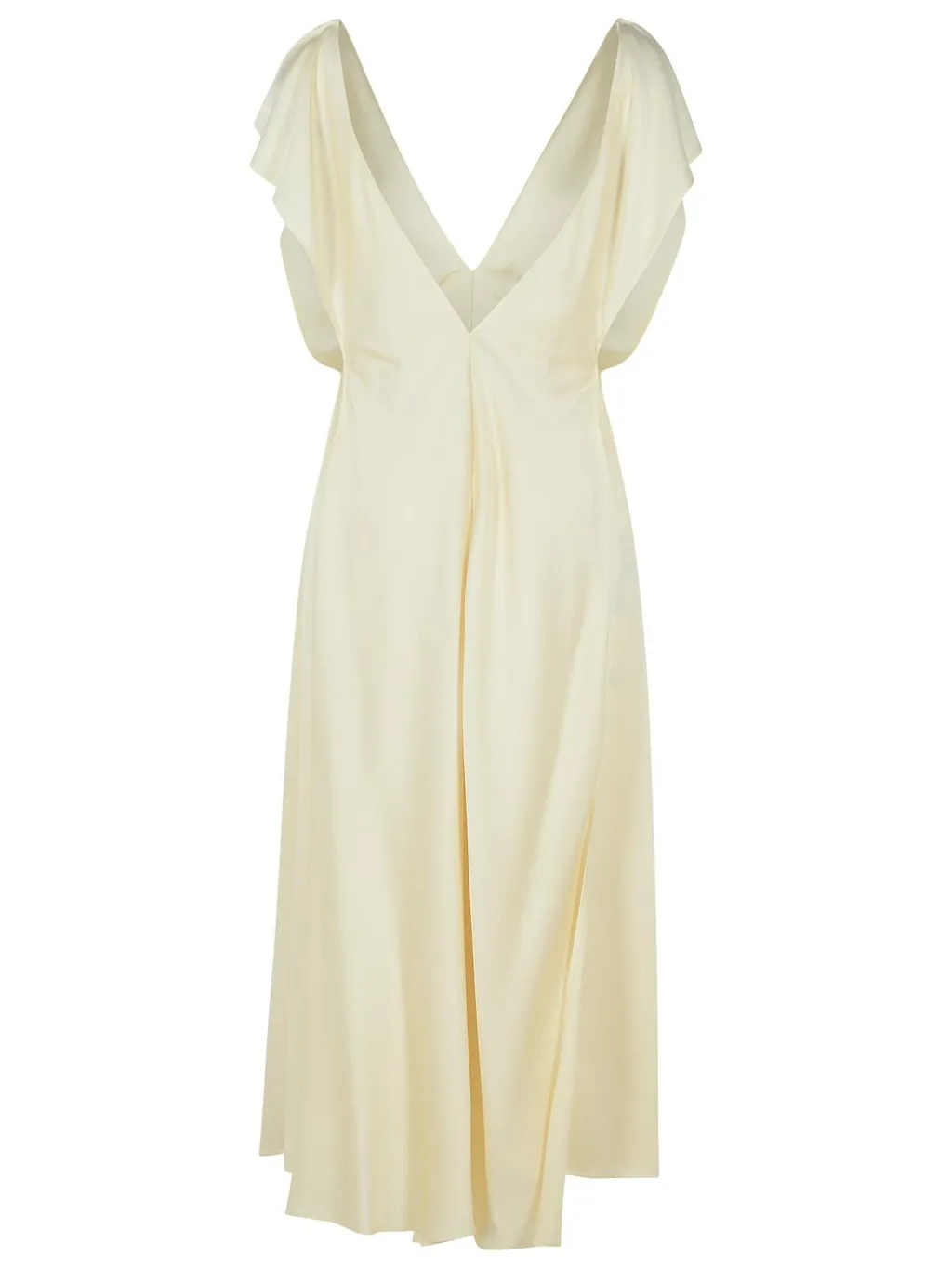 Jil Sander V-Neck Ruffle-Detailed Dress