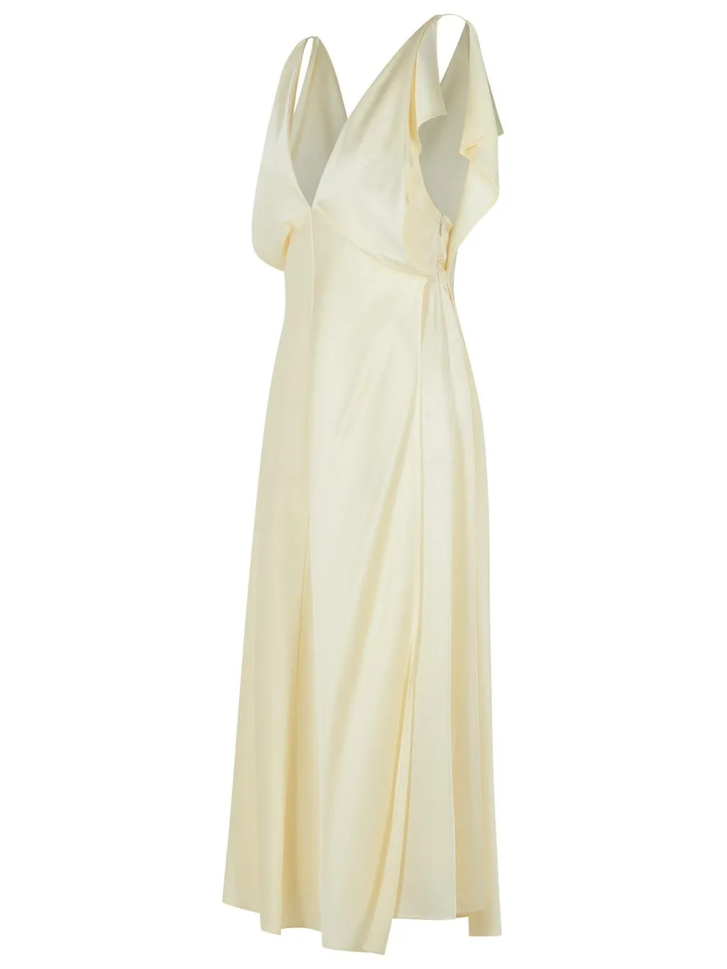 Jil Sander V-Neck Ruffle-Detailed Dress