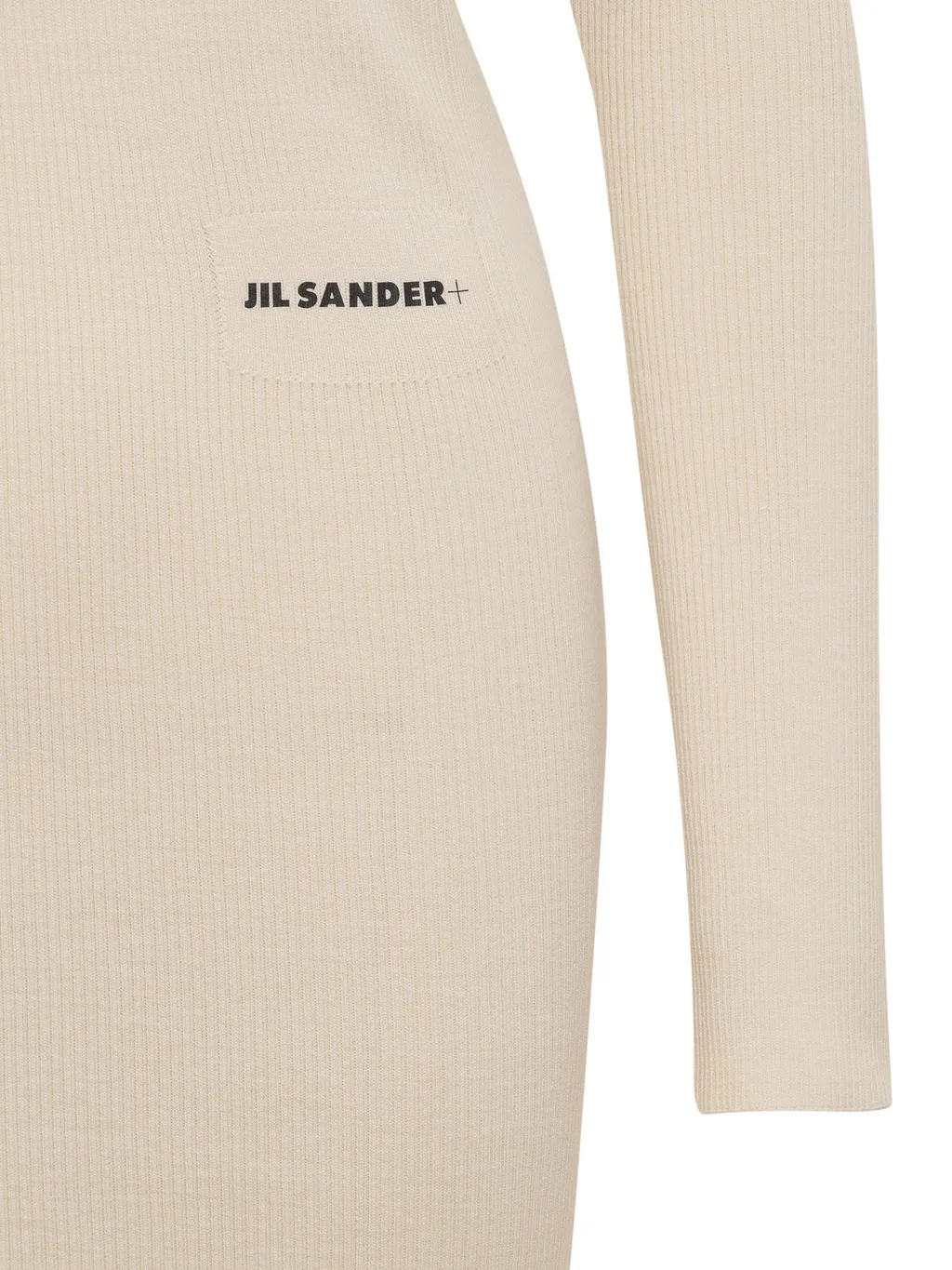 Jil Sander+ Long-Sleeved Ribbed-Knitted Hooded Midi Dress