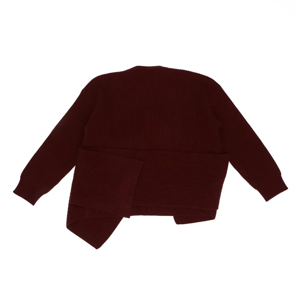 Jil Sander Drop Shoulder Draped Scarf Jumper