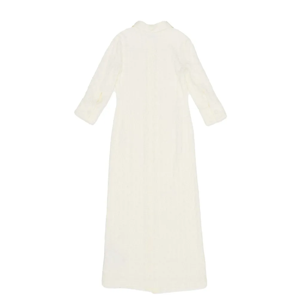 Jil Sander Floral-Embellished Buttoned Maxi Dress