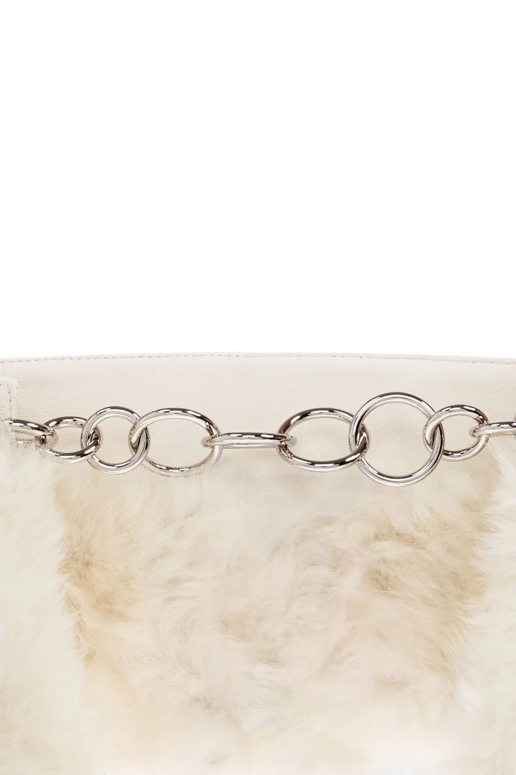 Jil Sander O-Ring Chain Linked Fur-Trimmed Scarf