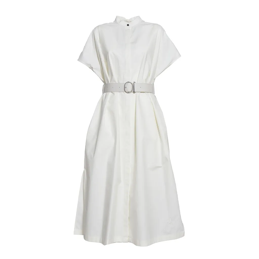Jil Sander Short-Sleeved Belted Shirt Dress
