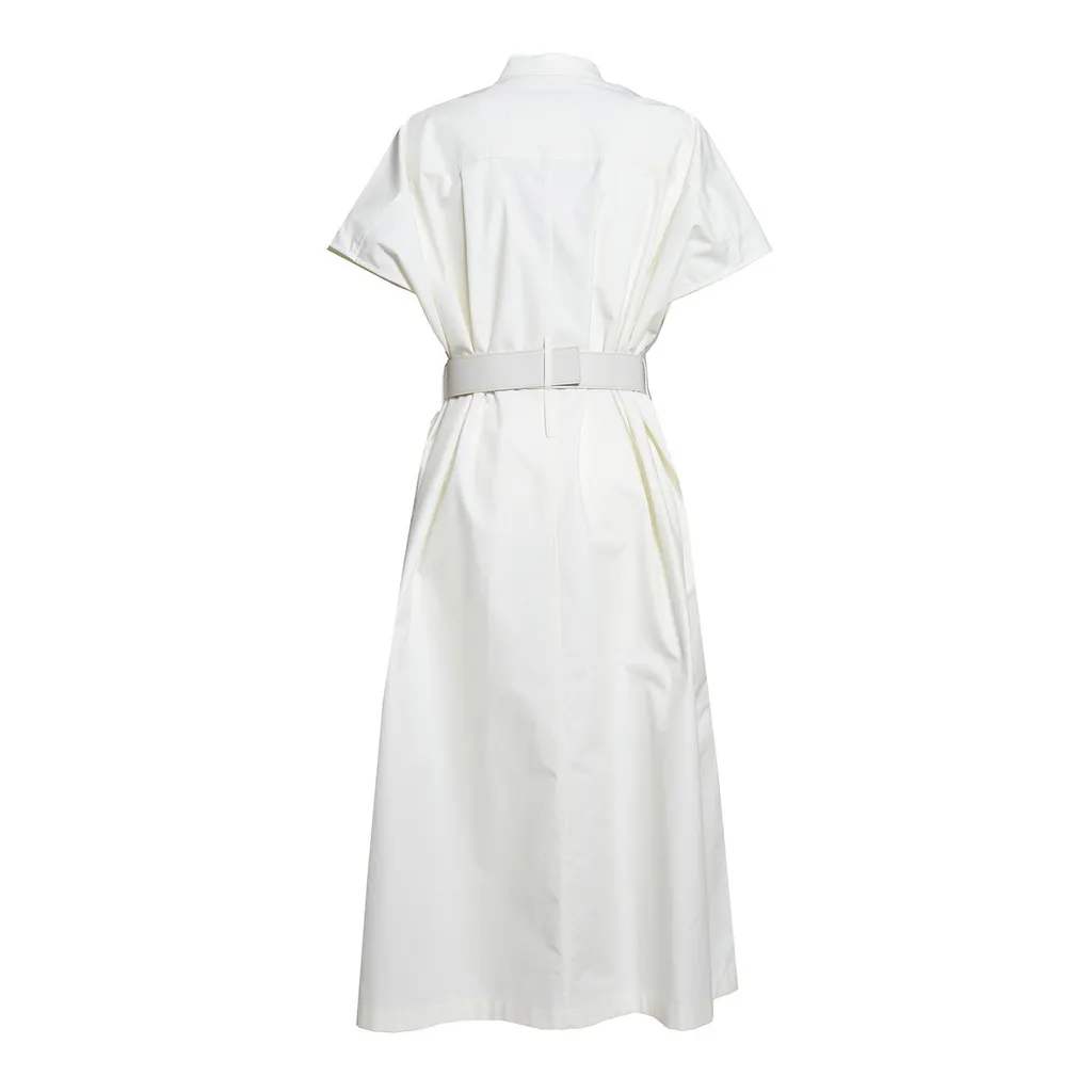 Jil Sander Short-Sleeved Belted Shirt Dress