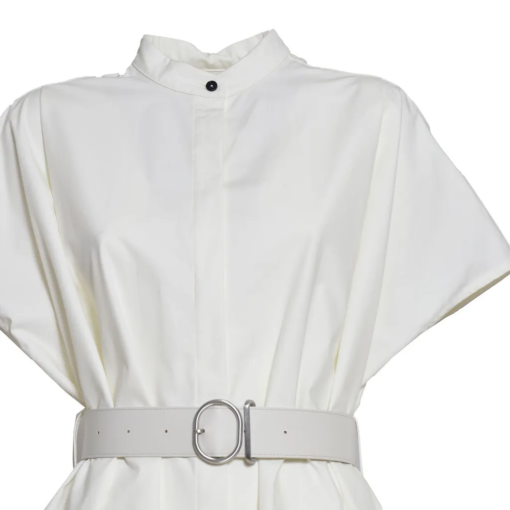 Jil Sander Short-Sleeved Belted Shirt Dress