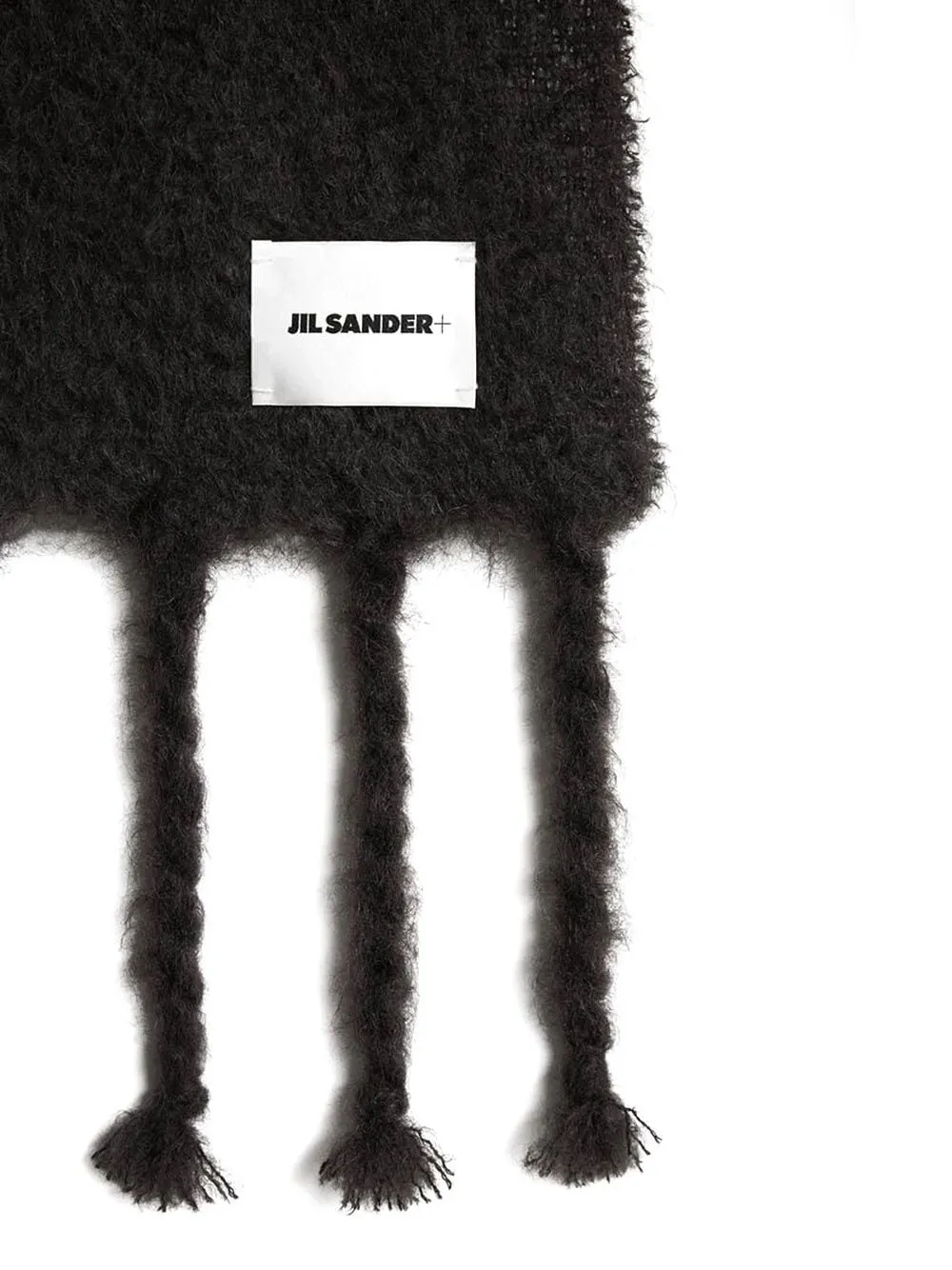 Jil Sander+ Logo Patch Fringe-Detailed Scarf