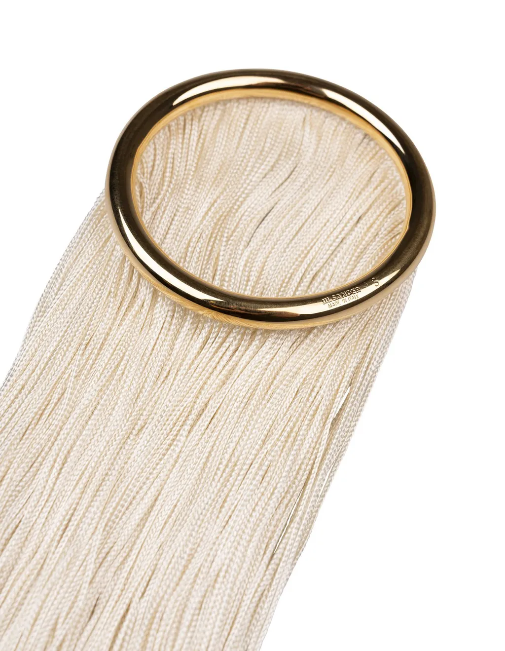 Jil Sander Logo Engraved Fringed Earrings