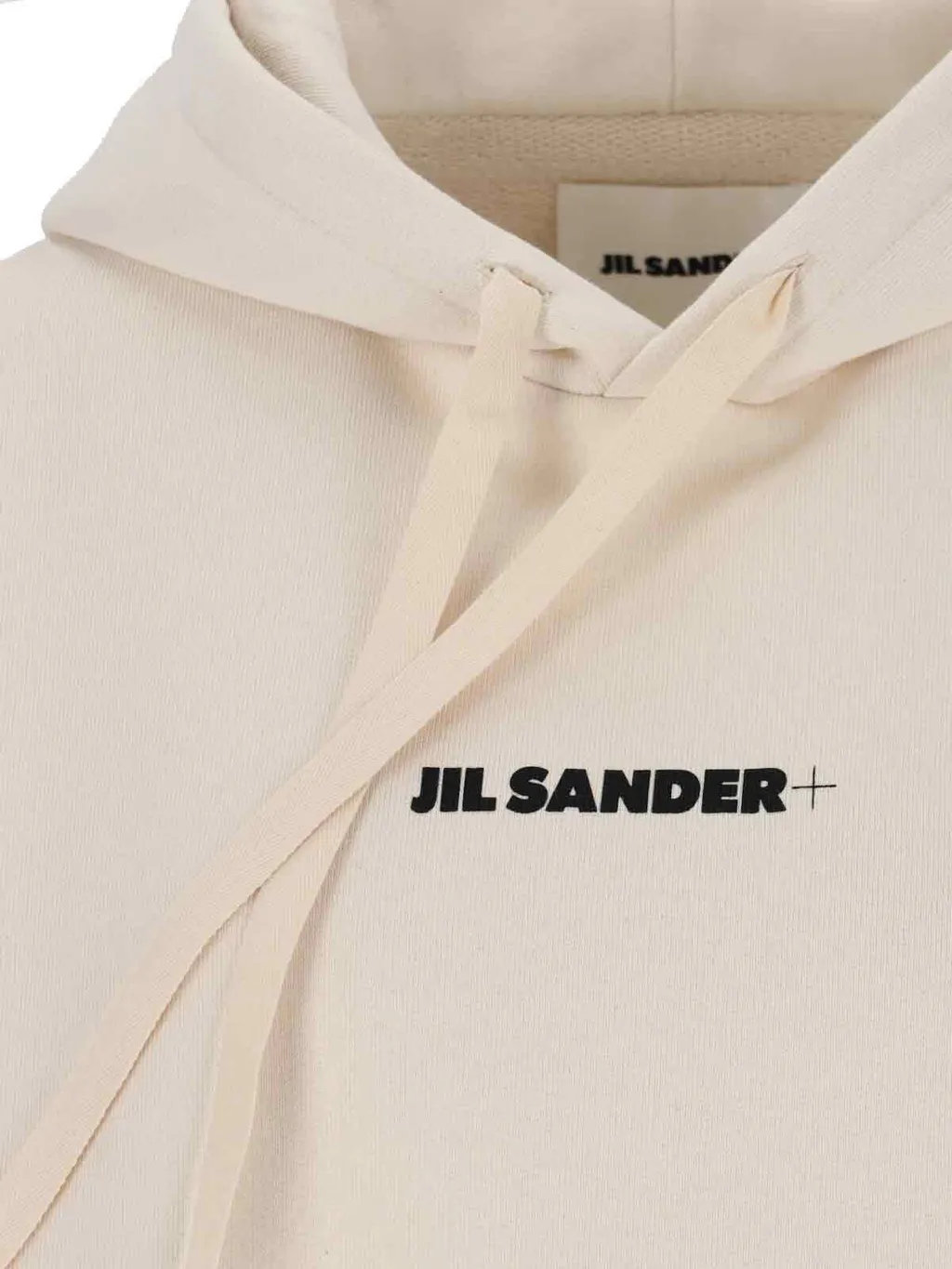 Jil Sander+ Long Sleeved Logo-Print Hoodie
