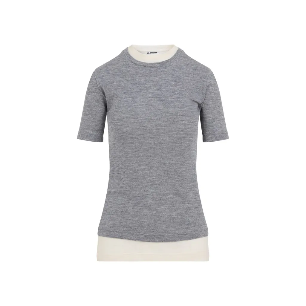 Jil Sander+ Logo Embroidered Layered Top