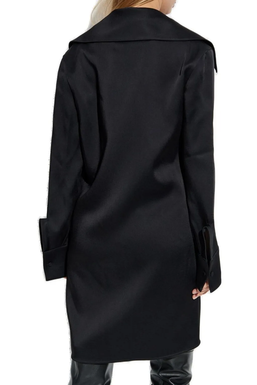Jil Sander Long Sleeve V-Neck Dress