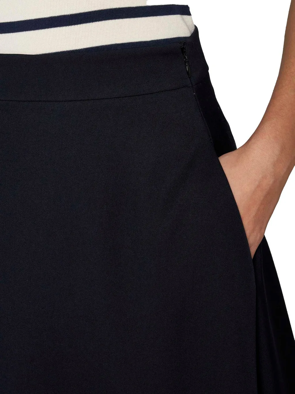 Jil Sander Asymmetric-Hem High Waist Midi Skirt