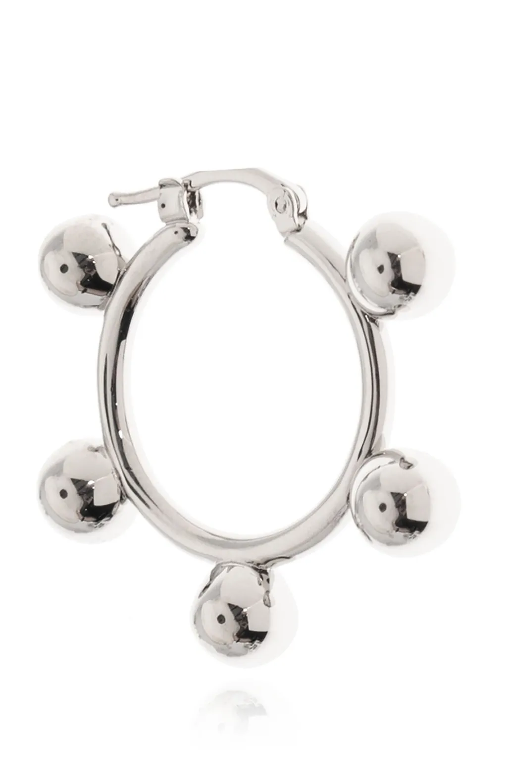 Jil Sander Logo Engraved Hoop Earrings