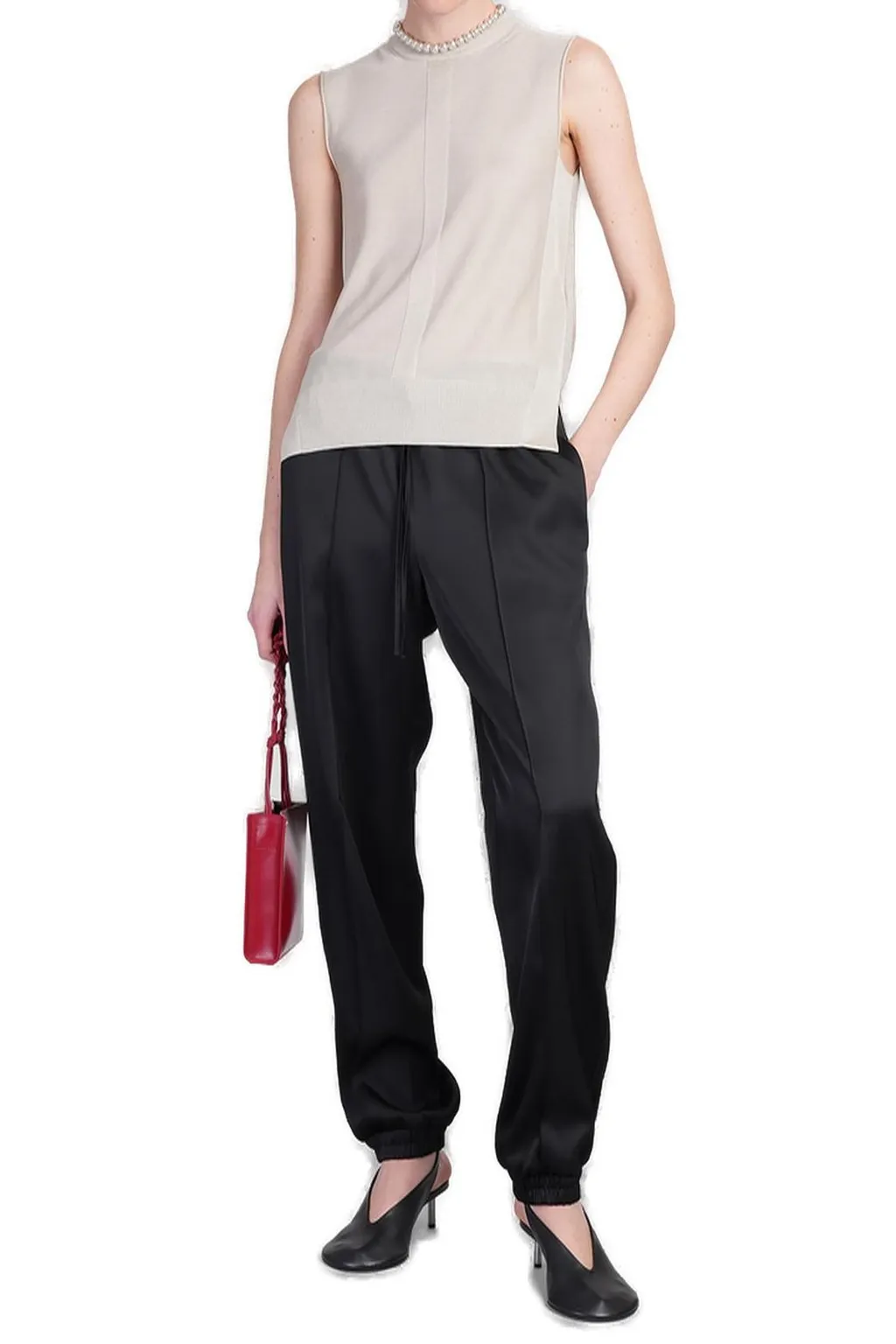 Jil Sander Twill Drawstring Trousers
