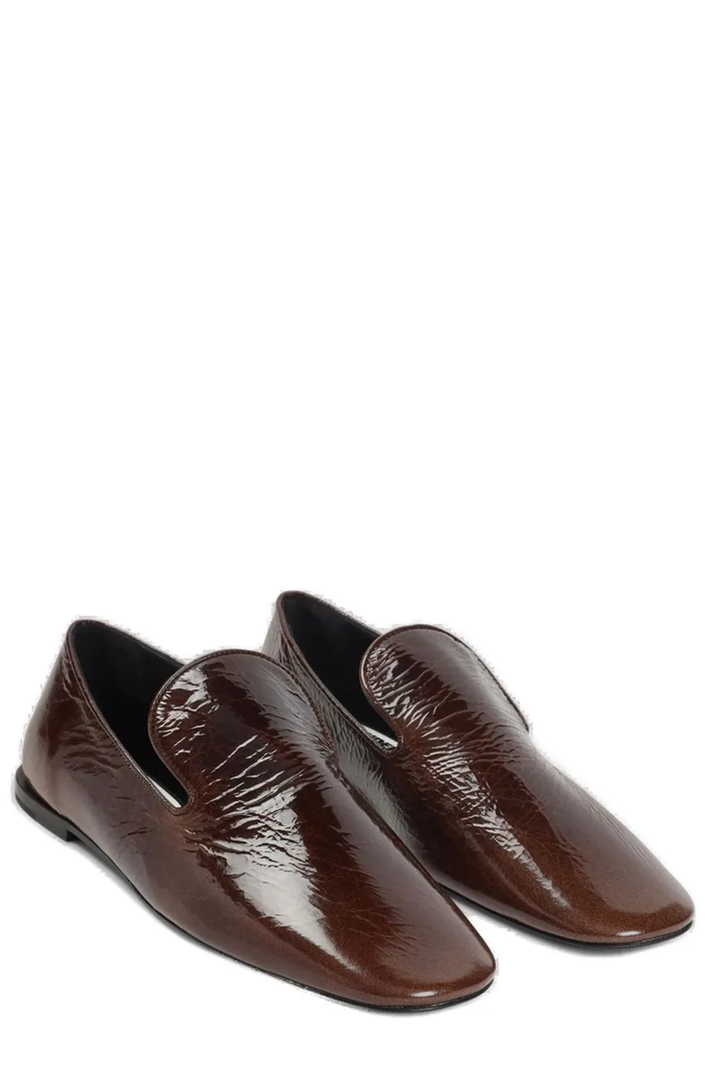 Jil Sander Wrinkled Flat Moccasins