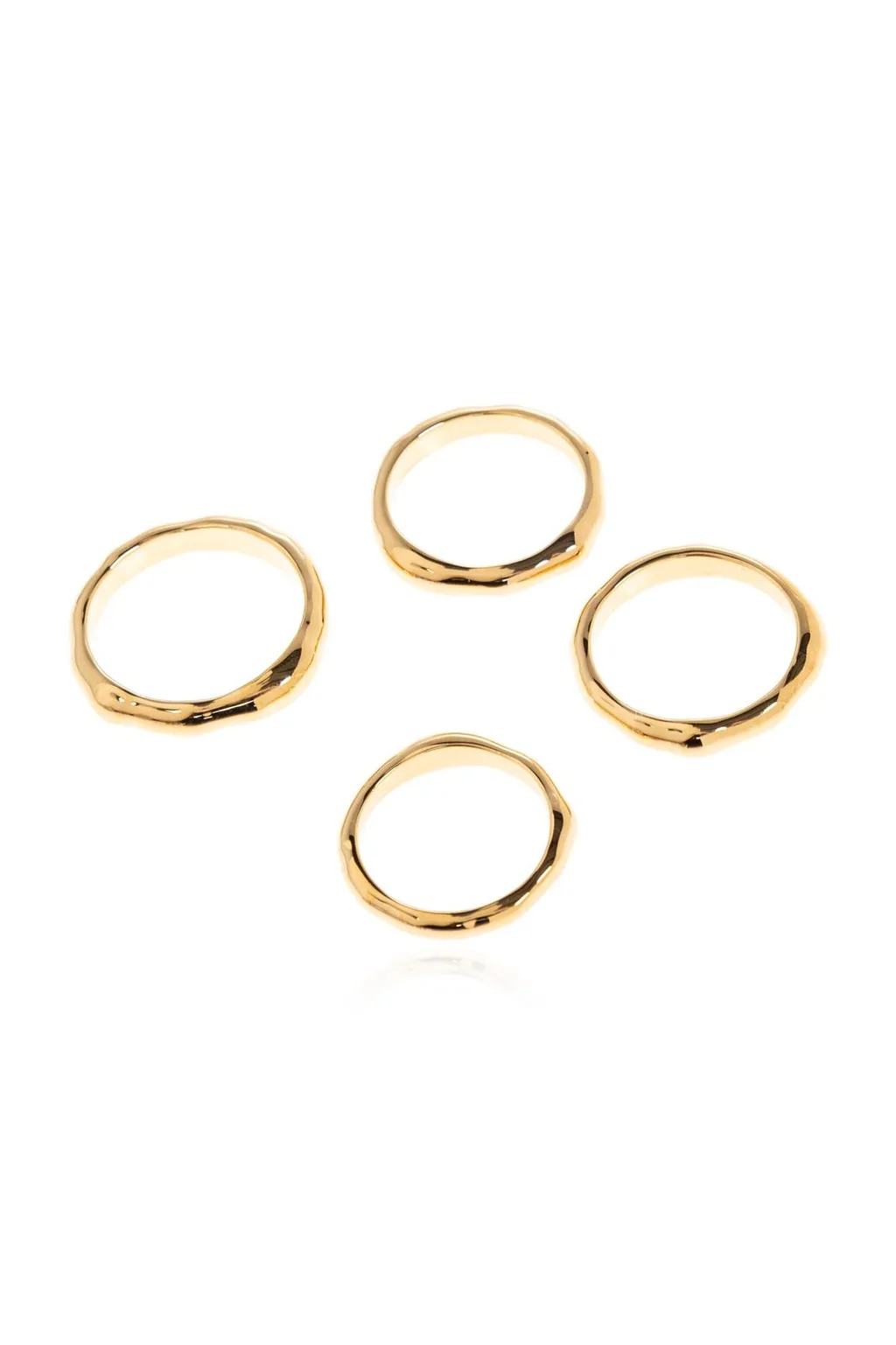 Jil Sander Logo Engraved Ring Set