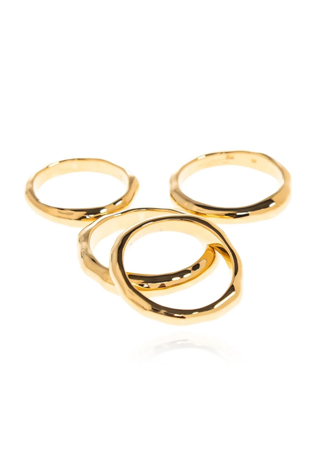 Jil Sander Logo Engraved Ring Set