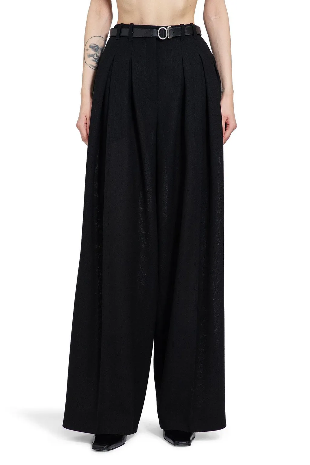 Jil Sander Belted Pleated Trousers