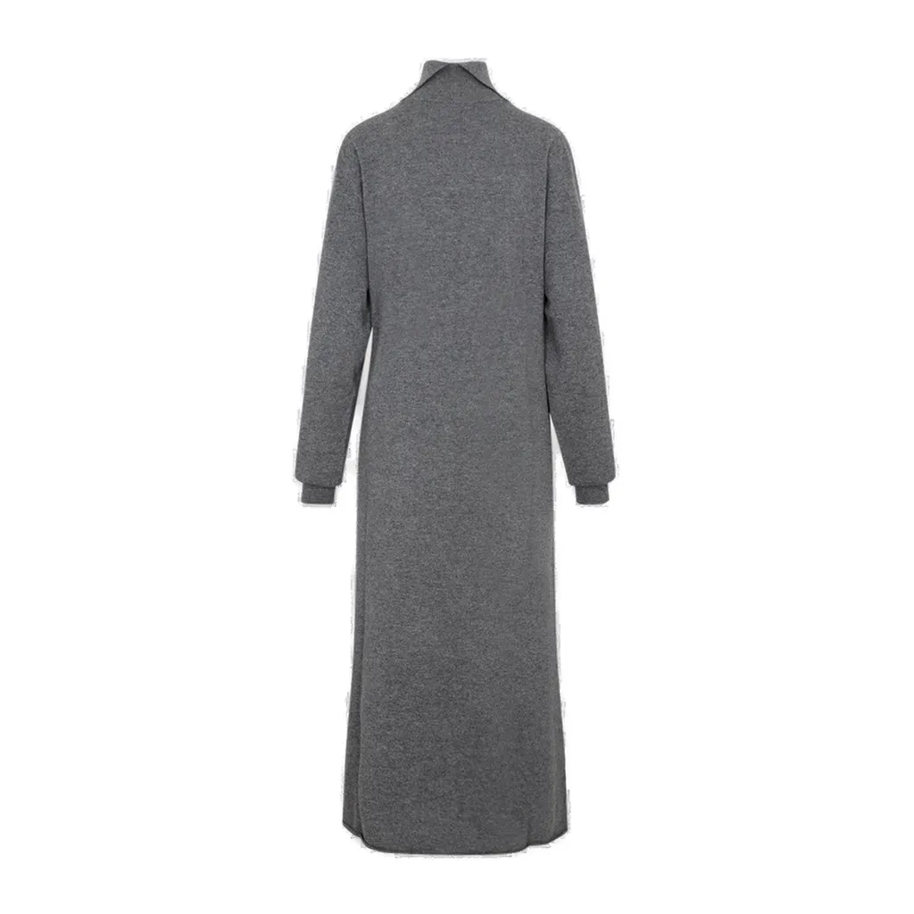 Jil Sander High-Neck Long-Sleeved Midi Dress