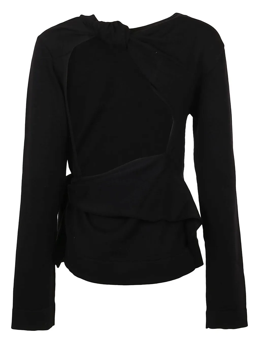 Jil Sander Twist Detailed Open Back Knit Top