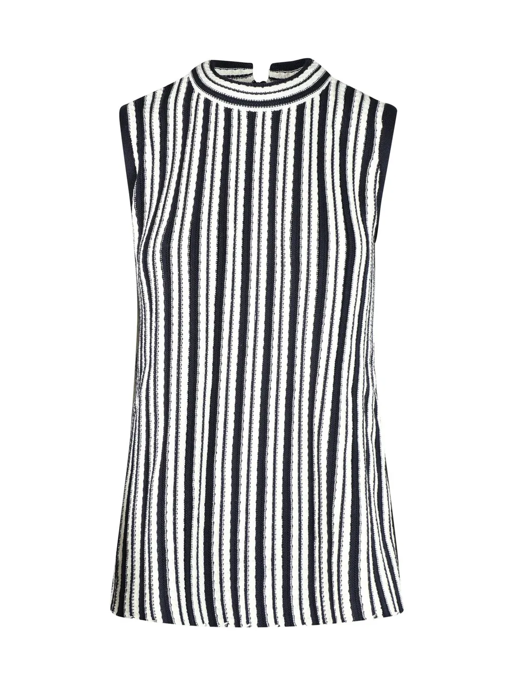 Jil Sander V-Neck Striped Knit Top