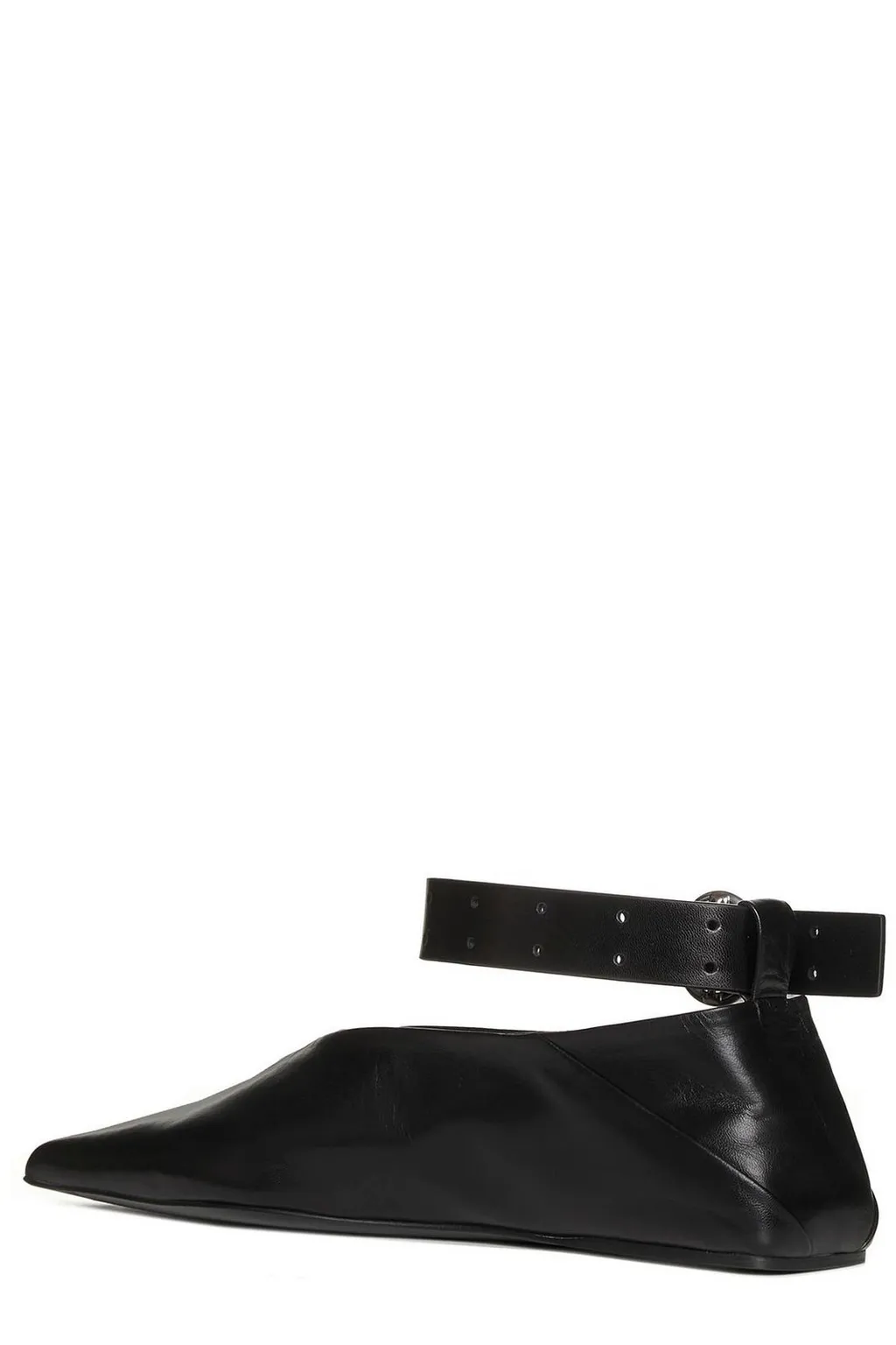 Jil Sander Buckle Ankle Pointed-Toe Flats