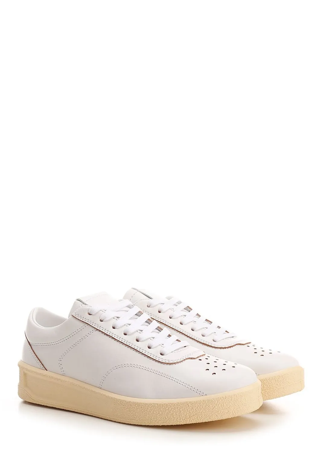 Jil Sander Perforated Detail Low-Top Sneakers