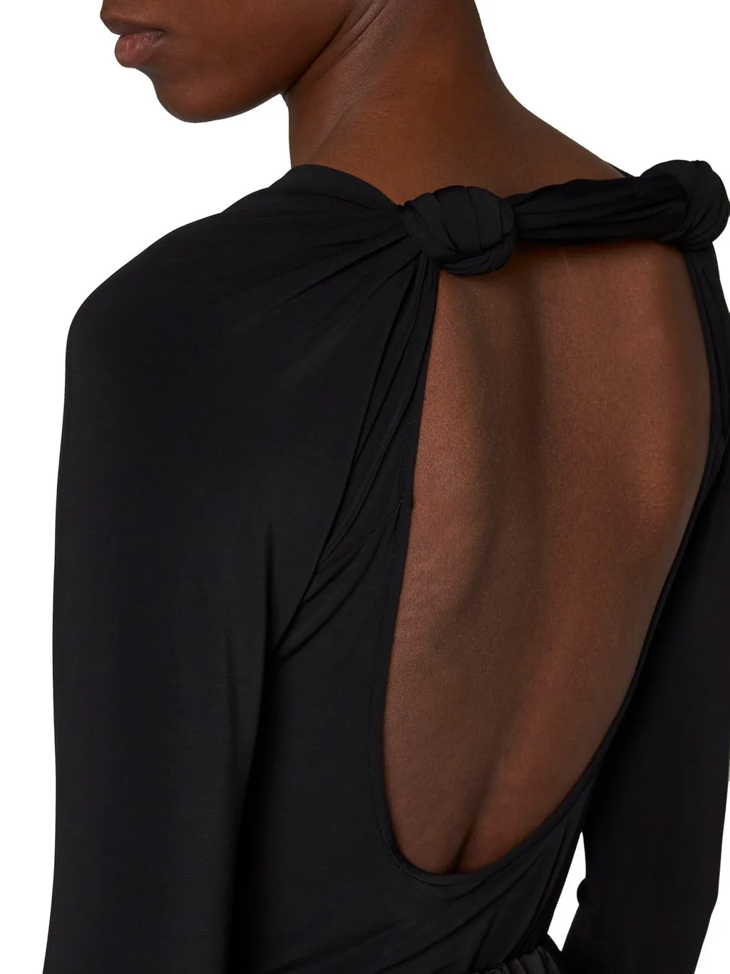 Jil Sander Open-Back Long-Sleeved Crewneck Bodysuit