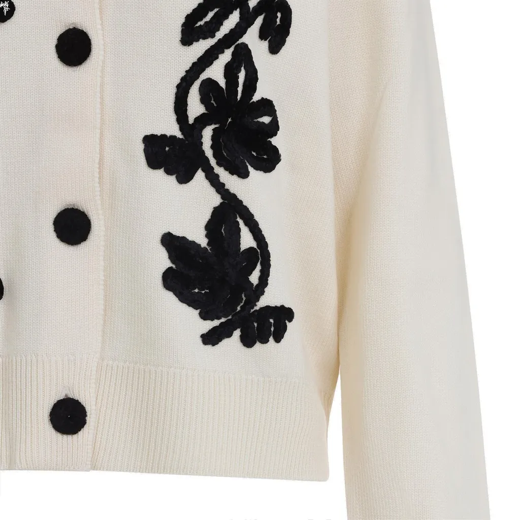 Jil Sander Floral Embroidered Cardigan