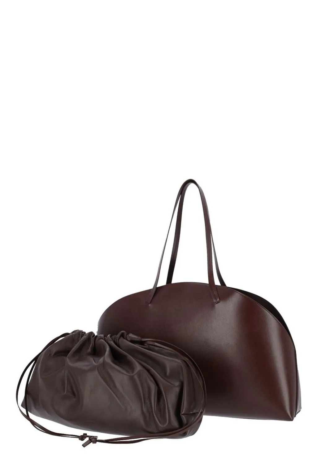 Jil Sander Logo Printed Drawstring Shoulder Bag