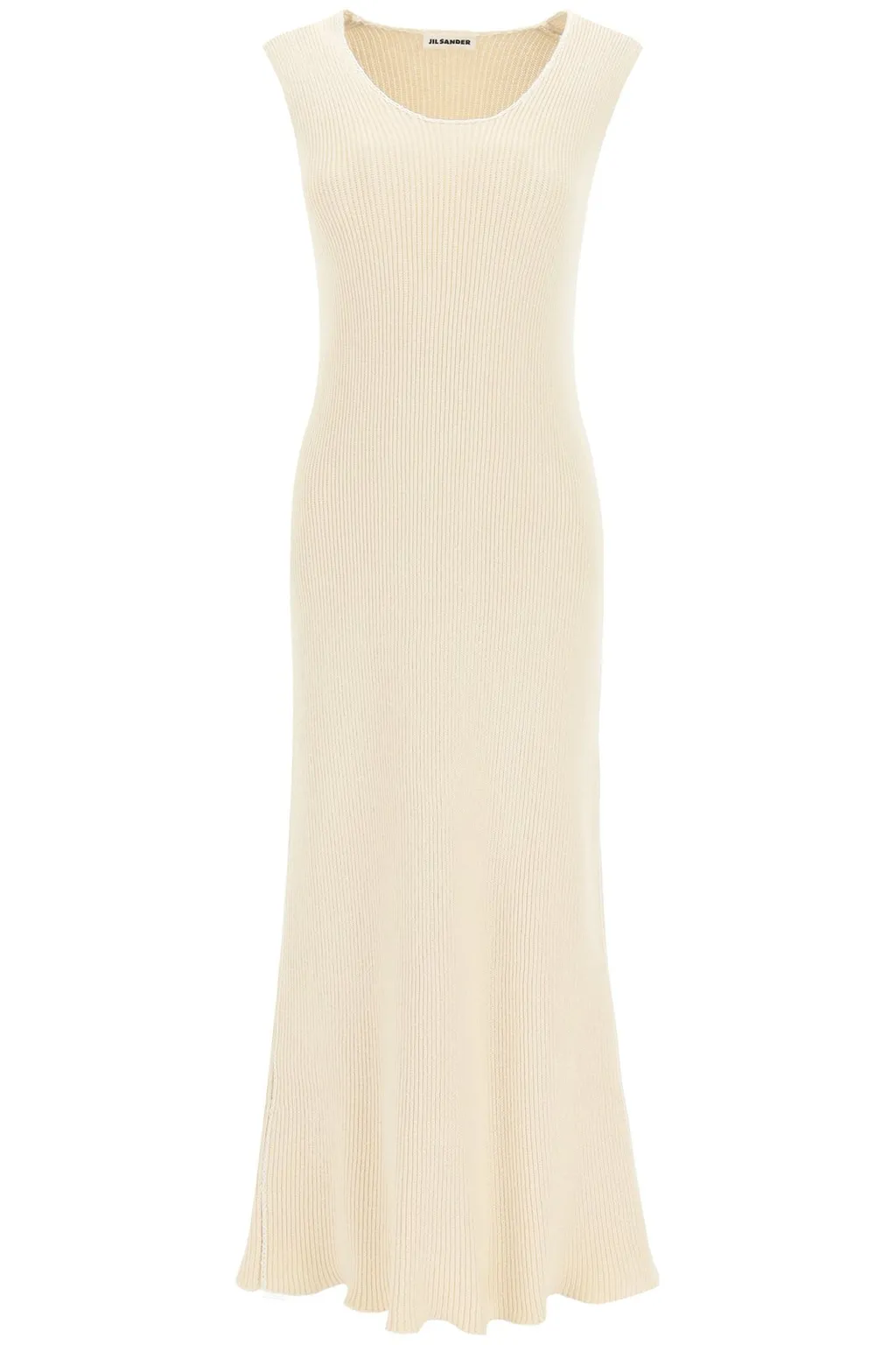 Jil Sander Scoop Neck Ribbed-Knit Dress
