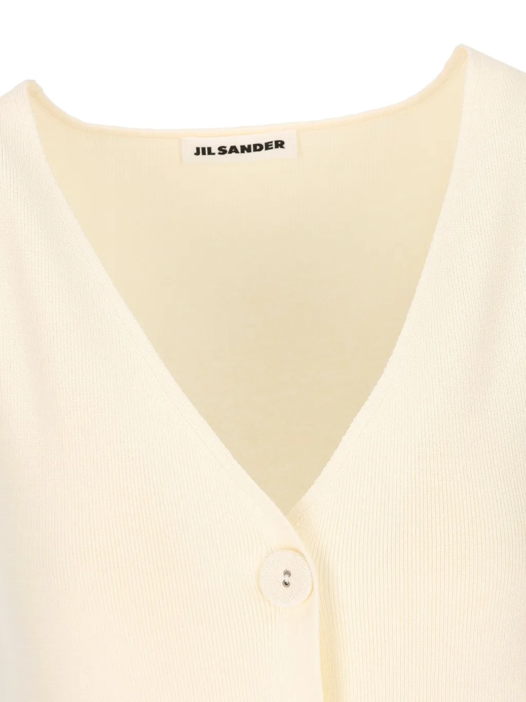 Jil Sander V-Neck Buttoned Ribbed Midi Dress