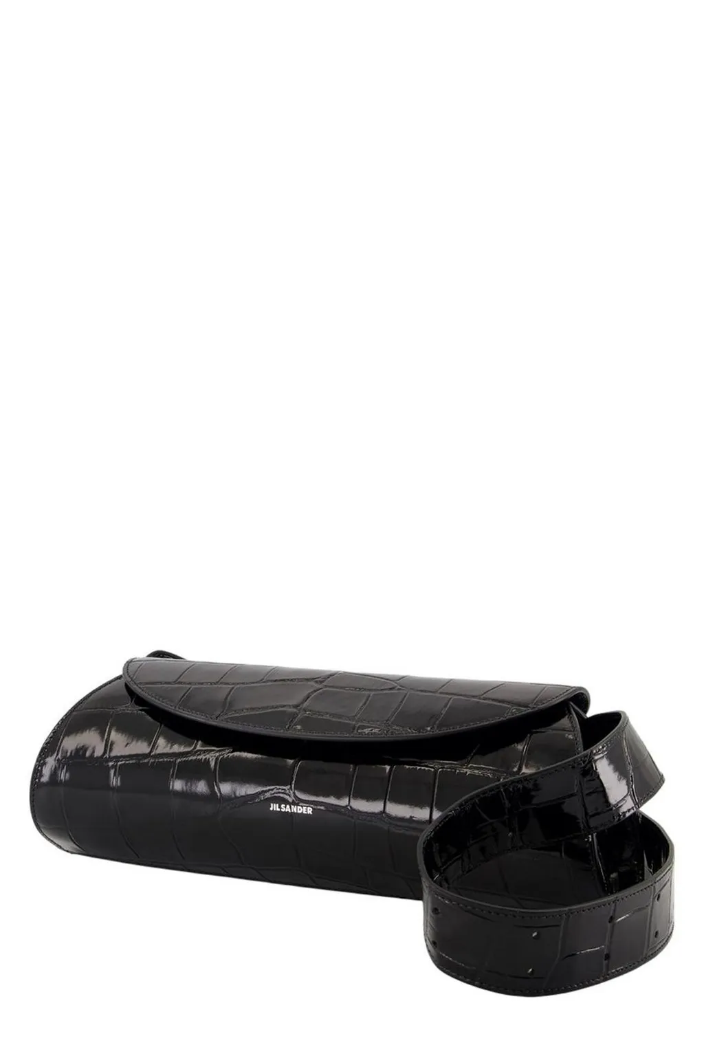 Jil Sander Cannolo Embossed Small Shoulder Bag