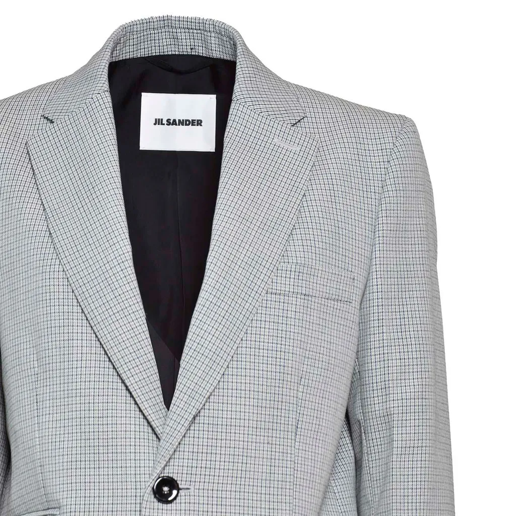 Jil Sander Single-Breasted Checked Blazer