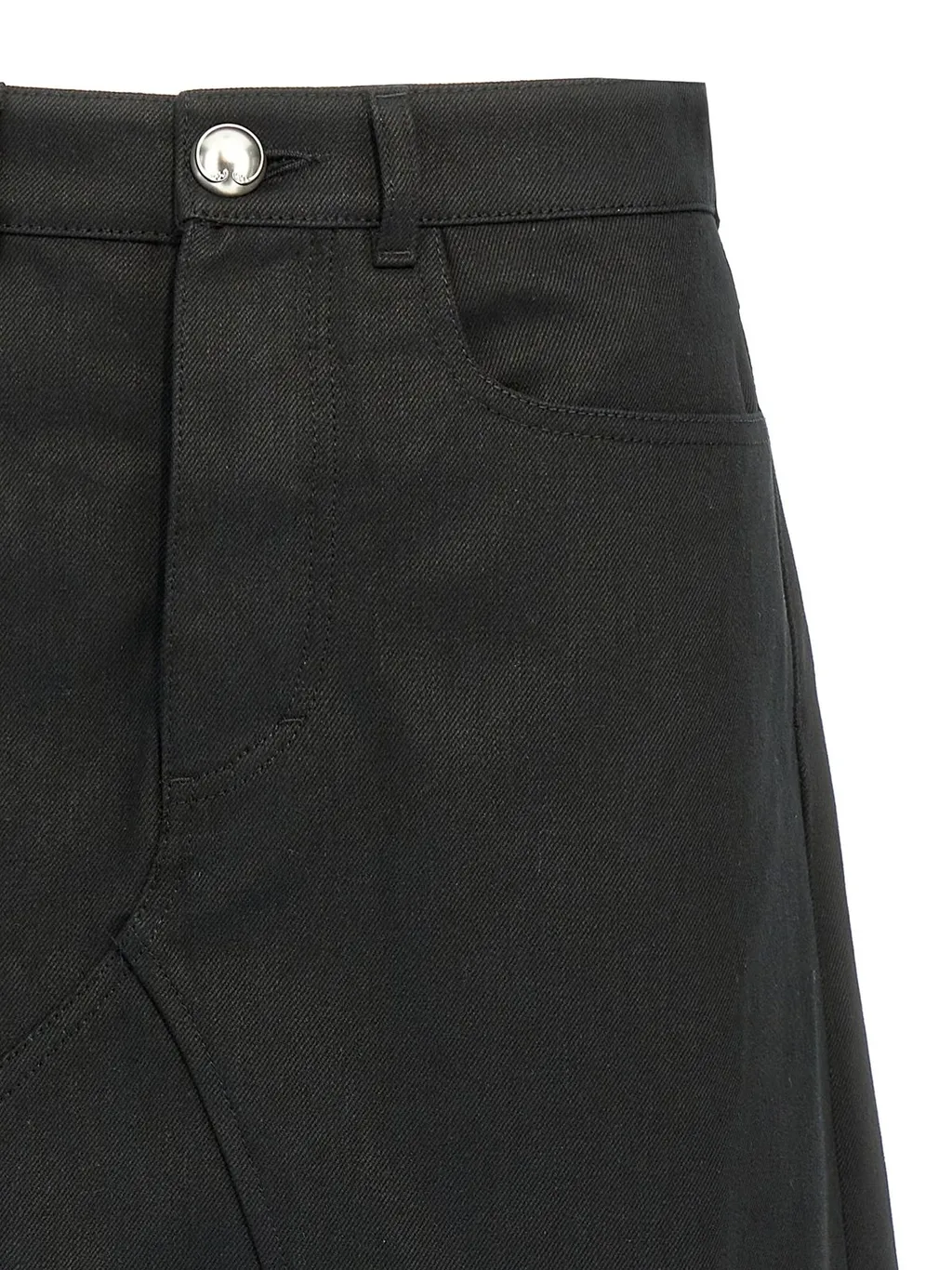 Jil Sander Logo Patch Denim Skirt