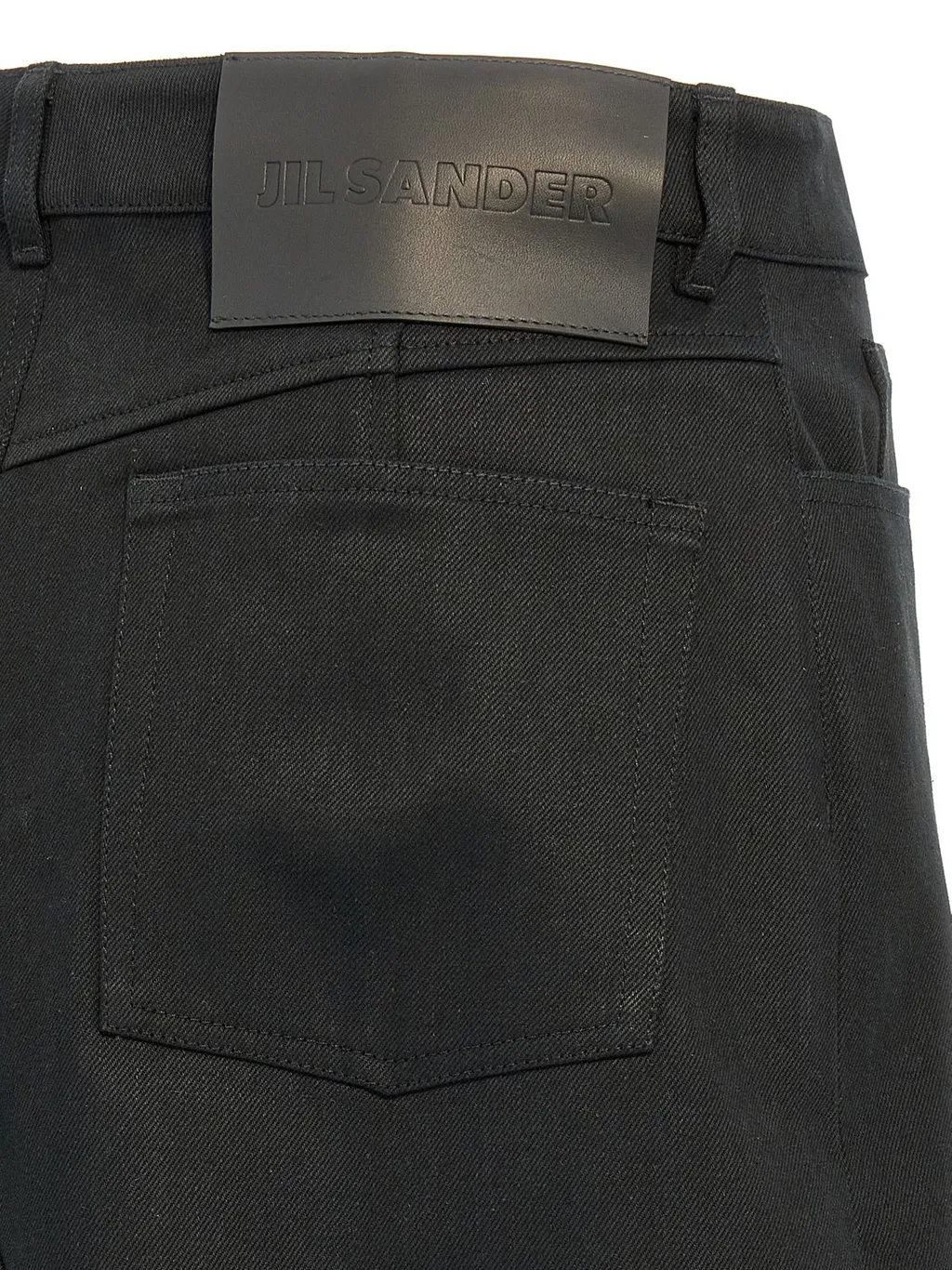 Jil Sander Logo Patch Denim Skirt