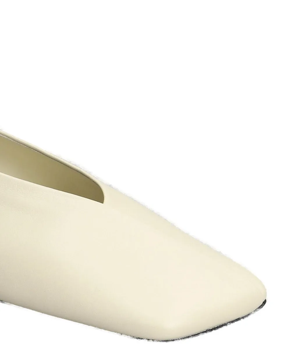 Jil Sander Square-Toe Ballerina Shoes