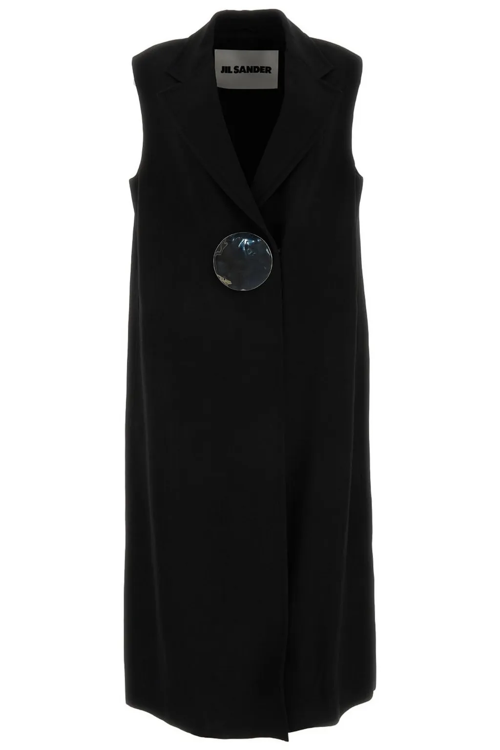 Jil Sander Button-Fastened Tailored Crepe Sleeveless Vest