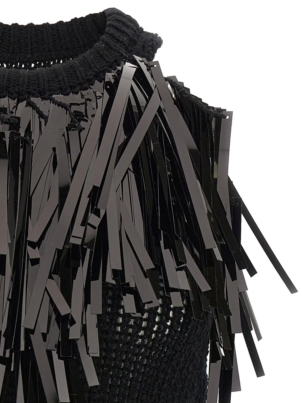 Jil Sander Fringed Trim Sleeveless Knitted Top