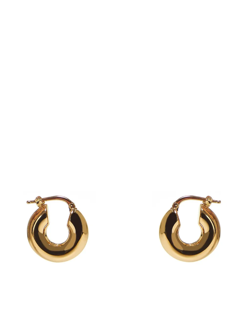 Jil Sander Logo Engraved Hoop Earrings