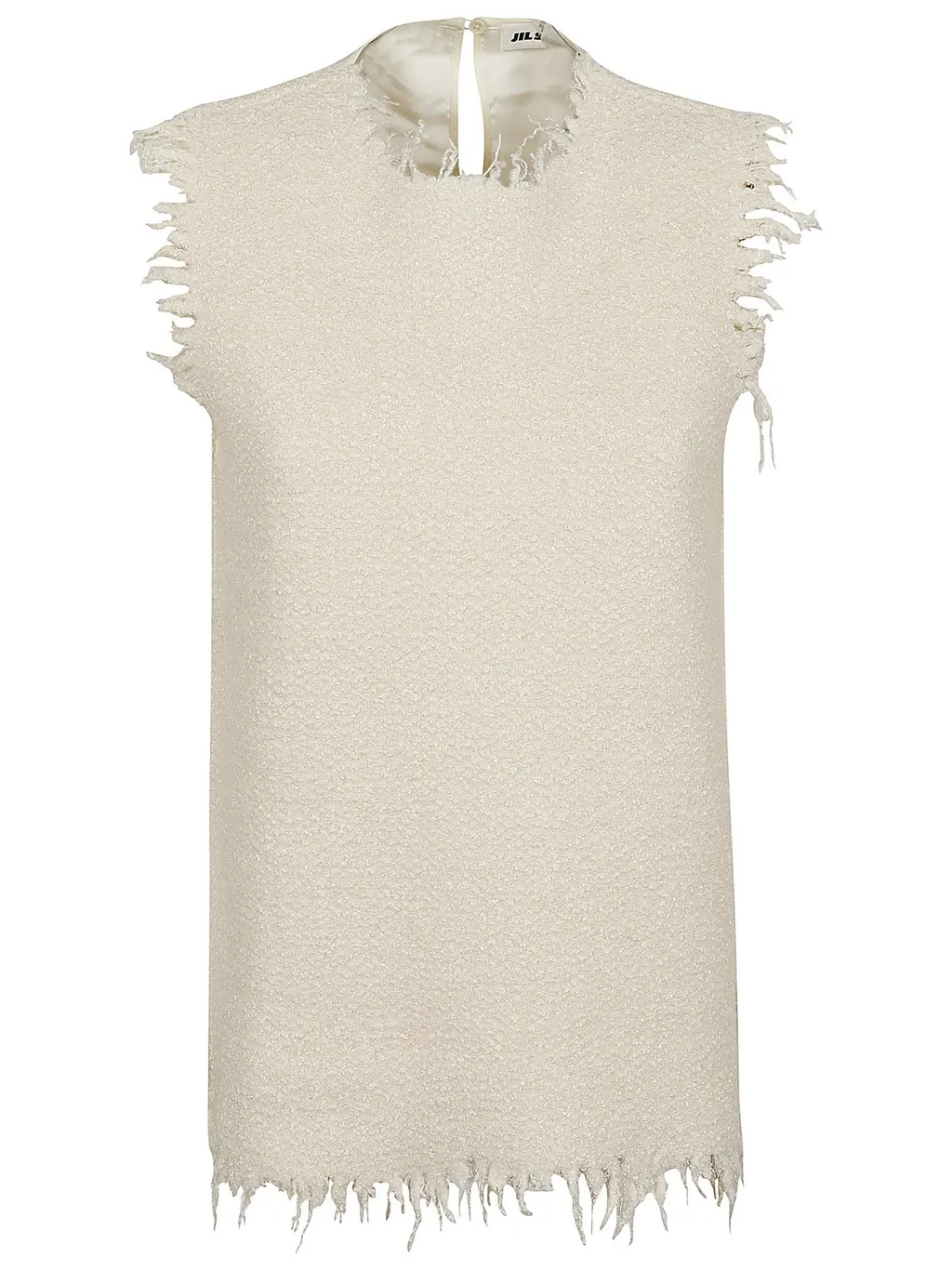 Jil Sander Raw-Cut Edge Sleeveless Top