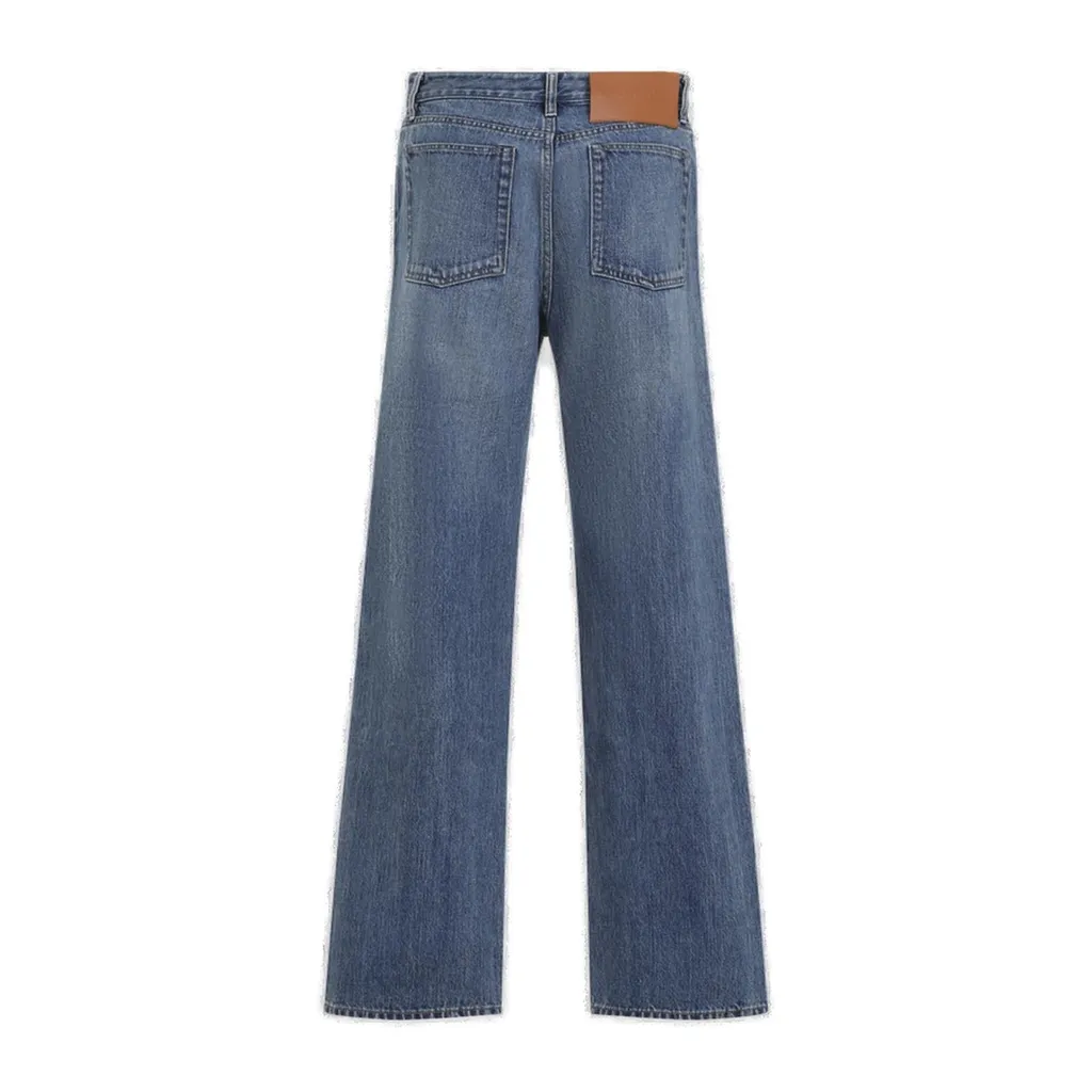 Jil Sander Logo Patch Straight Leg Jeans