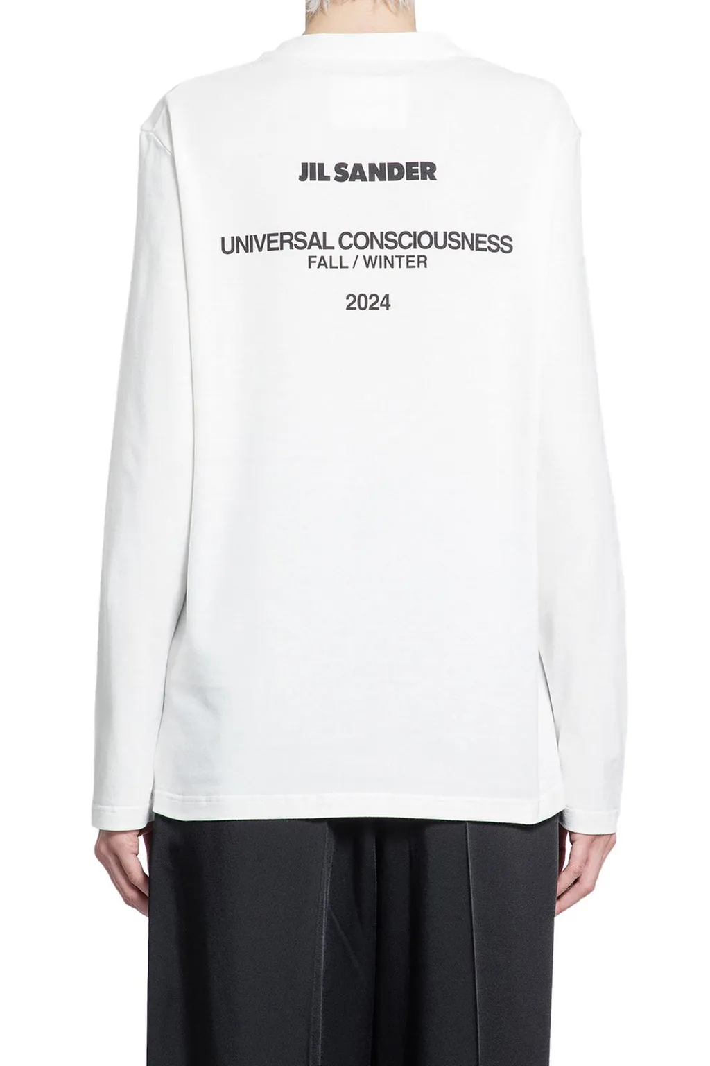 Jil Sander Logo Printed Long-Sleeved T-Shirt