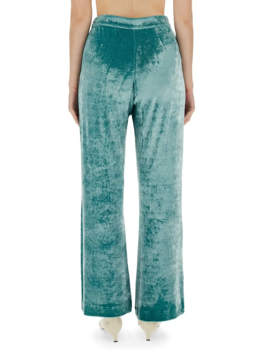 Jil Sander Mid-Waisted Velvet Trousers